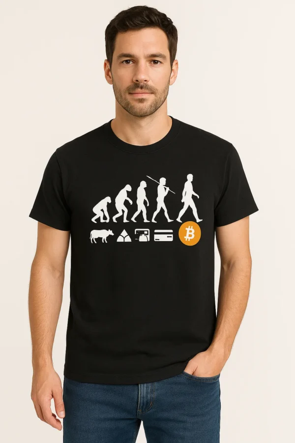 Camiseta Bitcoin Evolução do Dinheiro